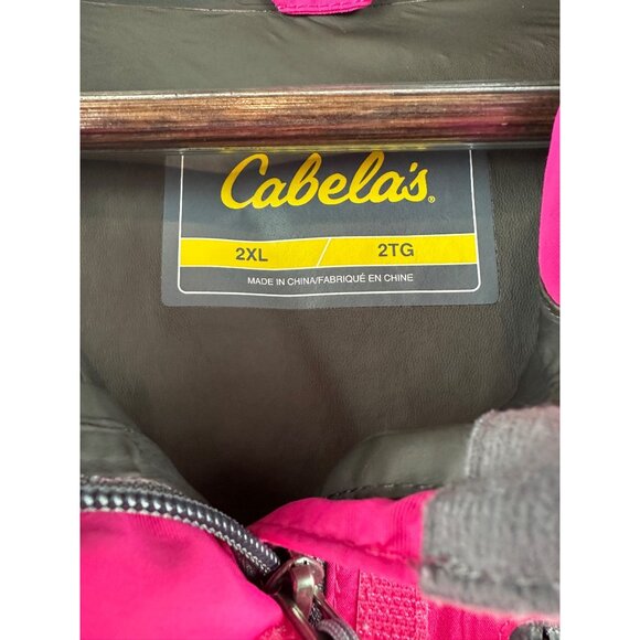 Women’s Gore-Tex Cabela Pink Raincoat Windbreaker Size 2X - Picture 5 of 6